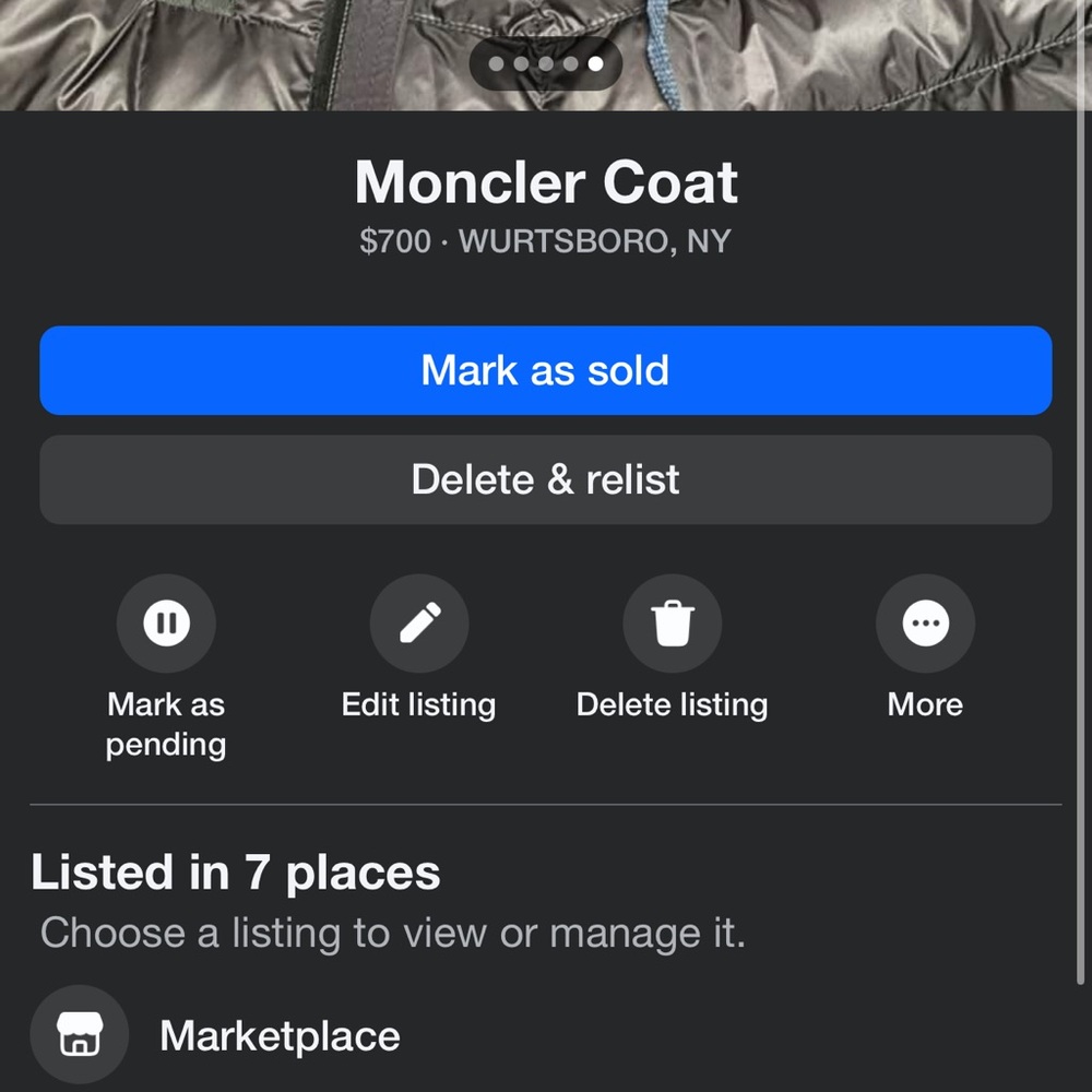 Moncler Men's Silver Puffer Jacket